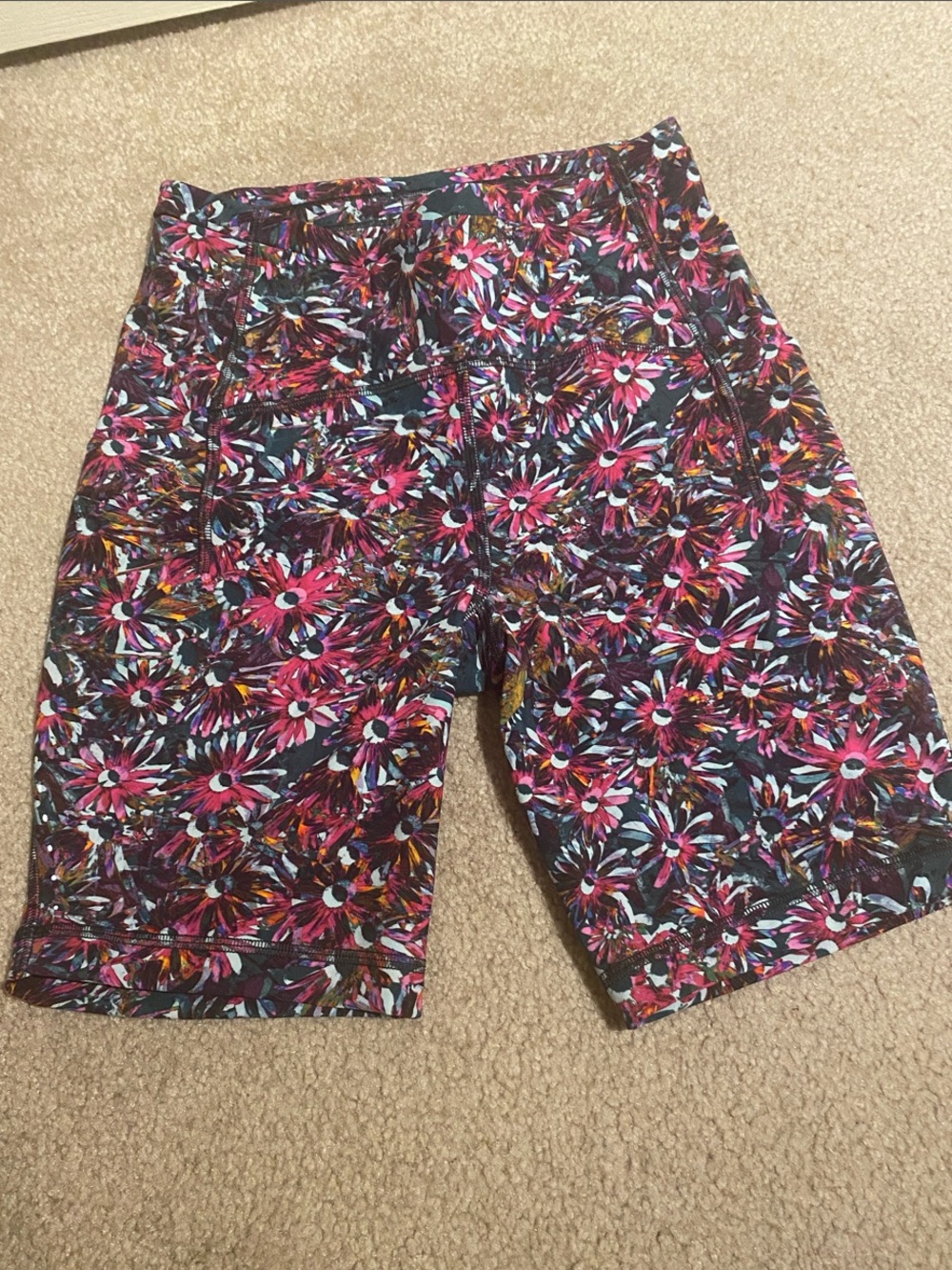 lululemon Wunder Train High Rise 8” Floral Shorts